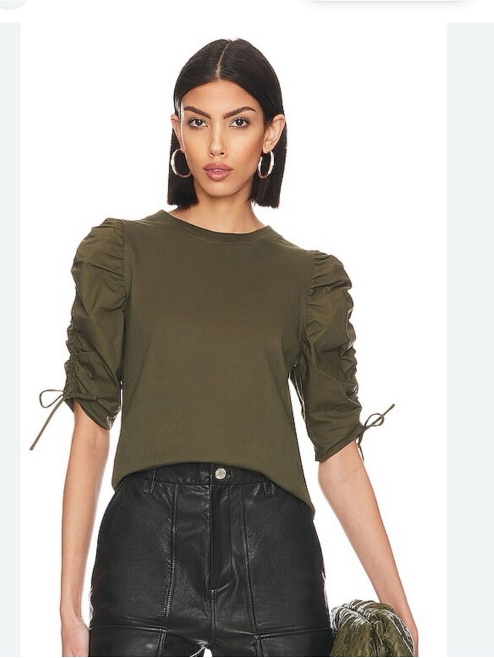 FRAME The Tie Sleeve Tee Size S